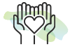 Hands heart icon