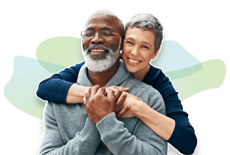 Older couple smiling